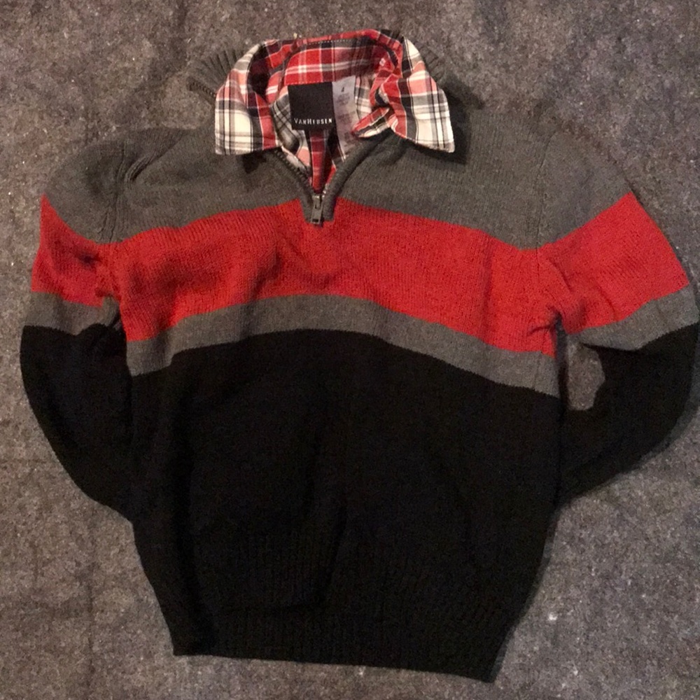 Van Hausen Sweater and Button Down Shirt Set